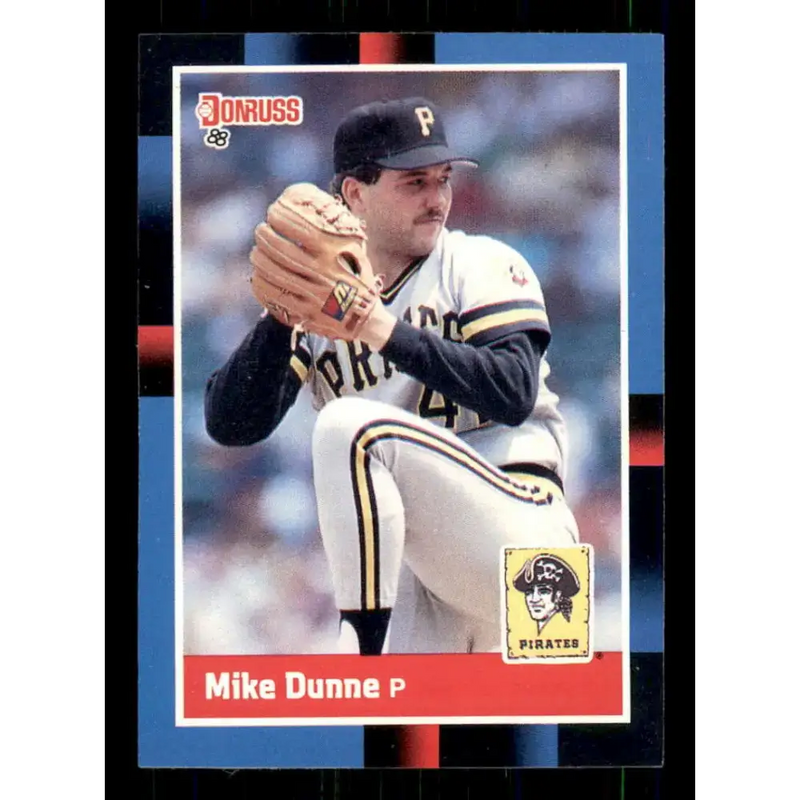 1988 Donruss #390 Mike Dunne EX Pittsburgh Pirates Baseball Card - Baseball Card Single