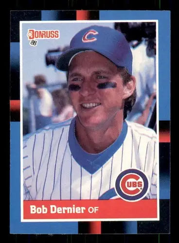 Original gloss of 1988 Donruss Bob Dernier baseball card featuring Cubs player