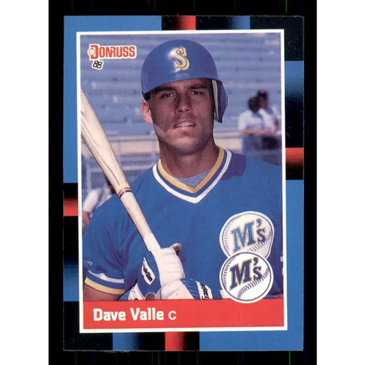 1988 Donruss #393 Dave Valle EX Seattle Mariners Baseball Card - Baseball Card Single