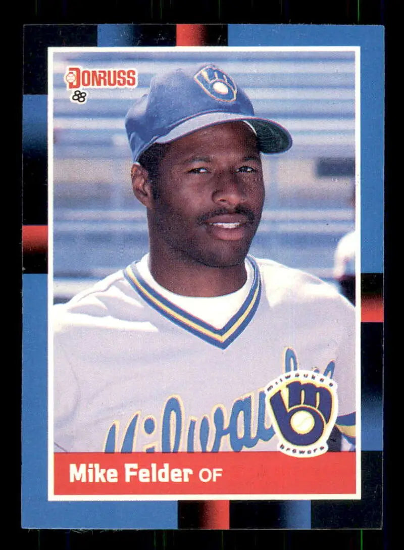 1988 Donruss #397 Mike Felder NM-MT Milwaukee Brewers Baseball Card - Baseball Card Single