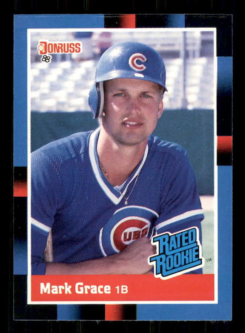 1988 Donruss #40 Mark Grace NM-MT RC Rookie Chicago Cubs Baseball Card - Baseball Card Single
