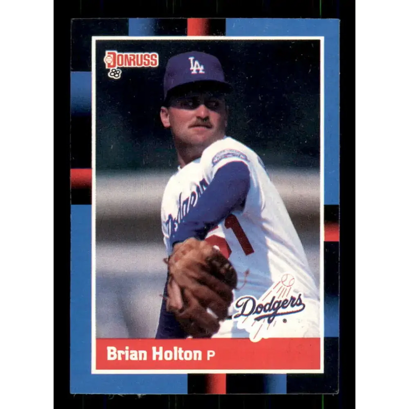 1988 Donruss #402 Brian Holton EX Los Angeles Dodgers Baseball Card - Baseball Card Single
