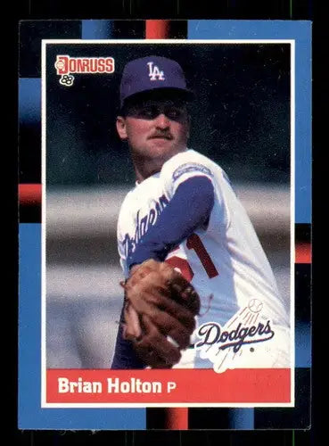 Original gloss of 1988 Donruss Brian Holton baseball card from Dodgers featuring simply Sandoval