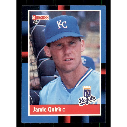 1988 Donruss #404 Jamie Quirk EX Kansas City Royals Baseball Card Image 1