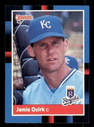 Original gloss of 1988 Donruss Jamie Quirk baseball card from simply sandoval cards typically sell