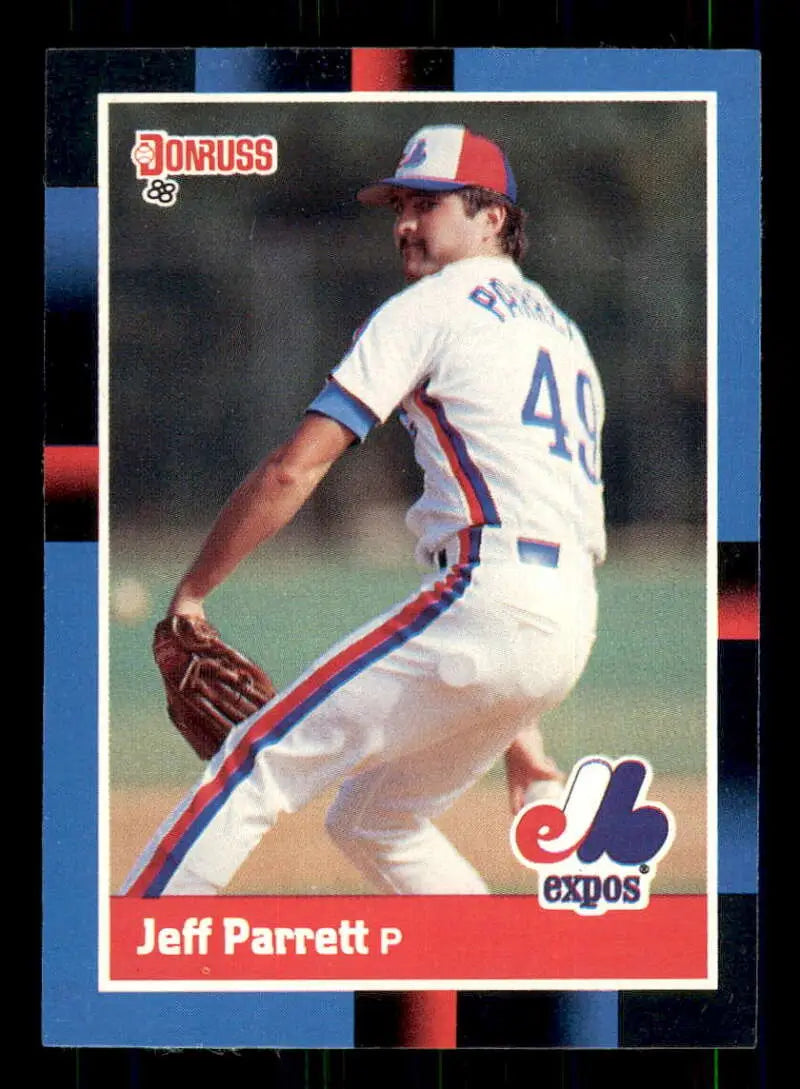 1988 Donruss #406 Jeff Parrett NM-MT Montreal Expos Baseball Card - Baseball Card Single