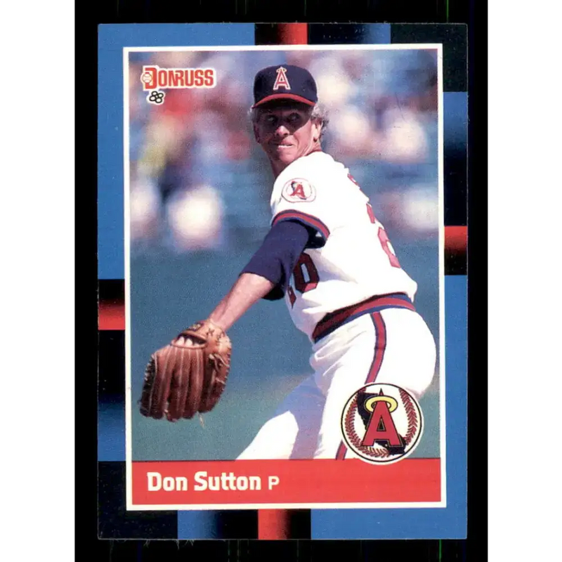 1988 Donruss #407 Don Sutton EX California Angels Baseball Card - Baseball Card Single