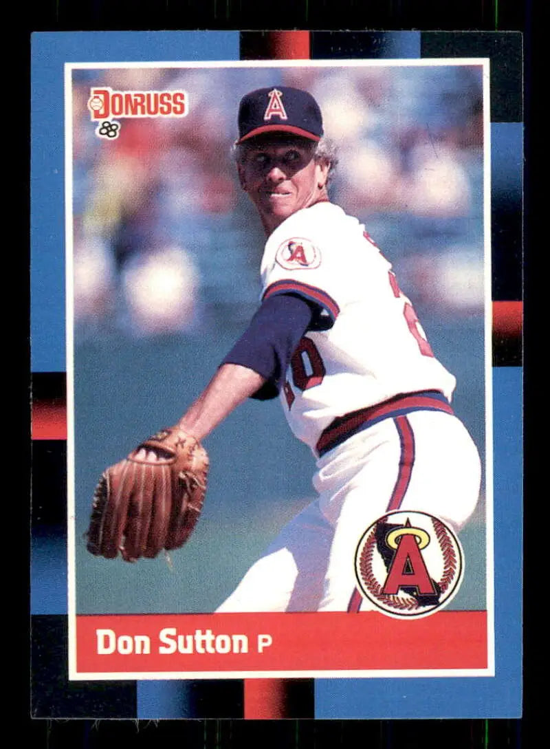 1988 Donruss #407 Don Sutton NM-MT California Angels Baseball Card - Baseball Card Single