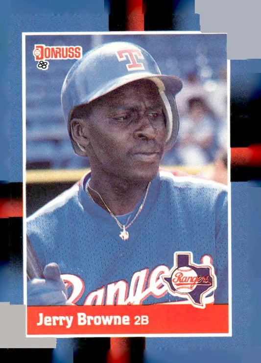 1988 Donruss Jerry Browne baseball card #408 showing Jerry Browne as second baseman