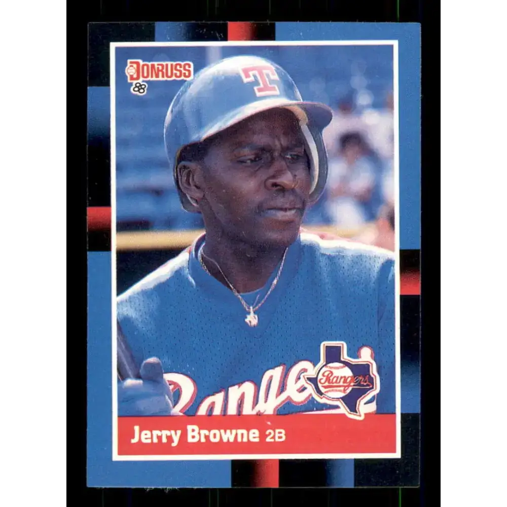 1988 Donruss #408 Jerry Browne EX Texas Rangers Baseball Card - Baseball Card Single