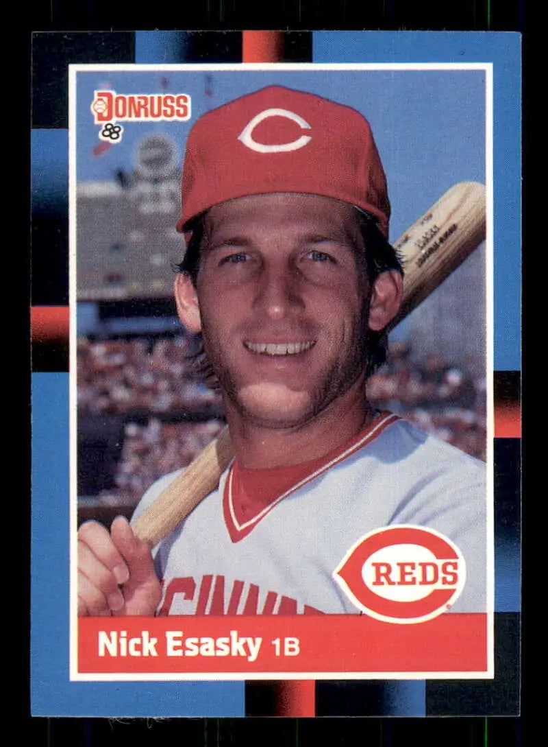 1988 Donruss #413 Nick Esasky NM-MT Cincinnati Reds Baseball Card - Baseball Card Single