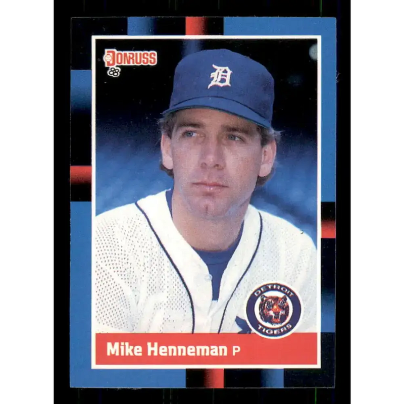 1988 Donruss #420 Mike Henneman EX RC Rookie Detroit Tigers Baseball Card - Baseball Card Single