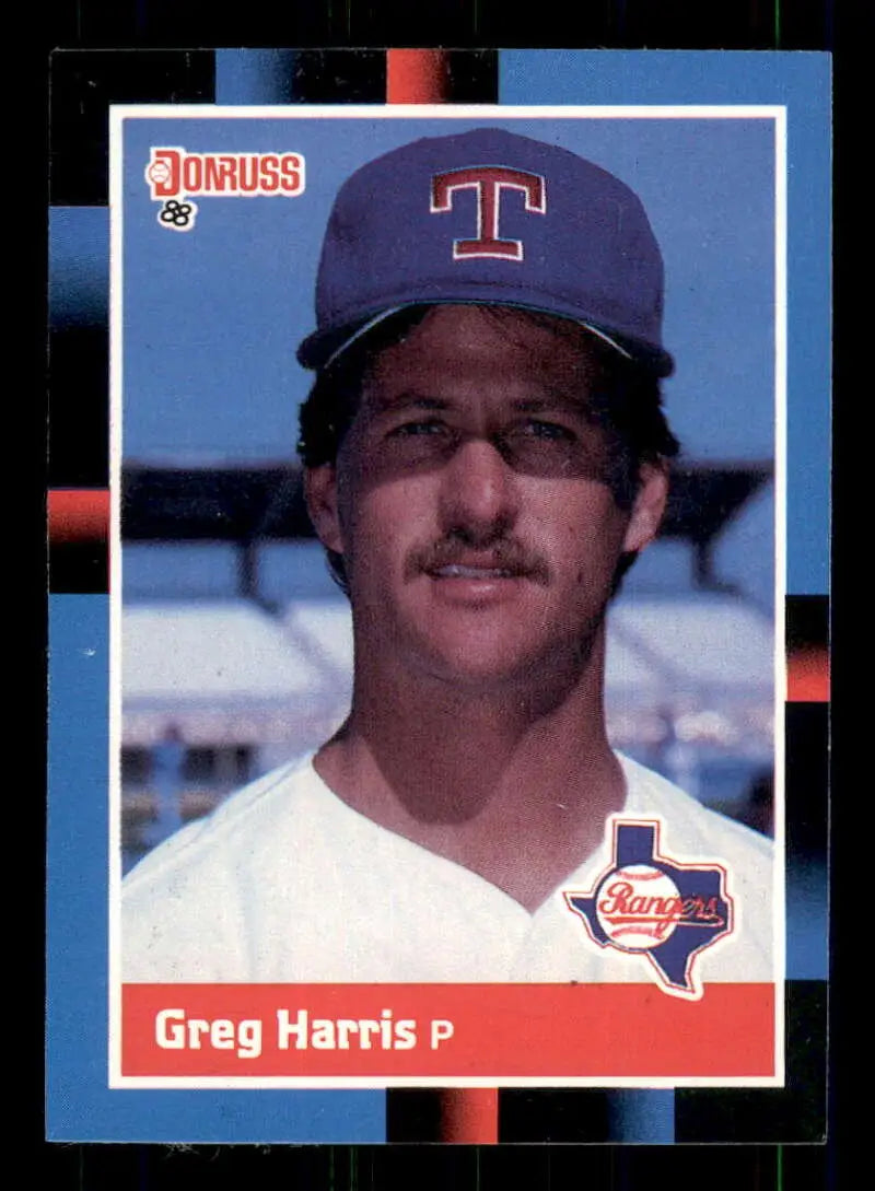 1988 Donruss #427 Greg Harris NM-MT Texas Rangers Baseball Card - Baseball Card Single