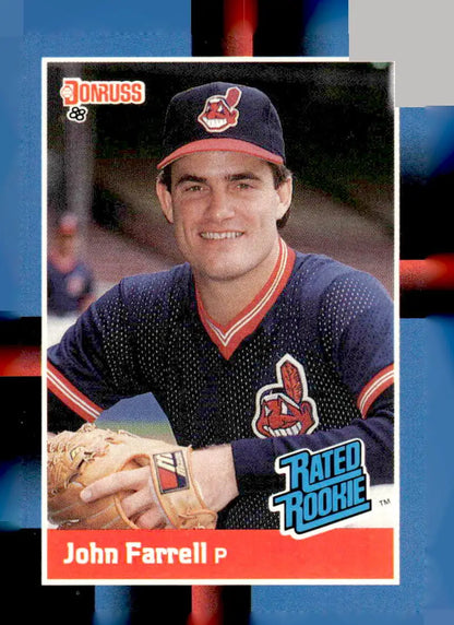 1988 Donruss baseball card of John Farrell 42b John Farrell displayed in product