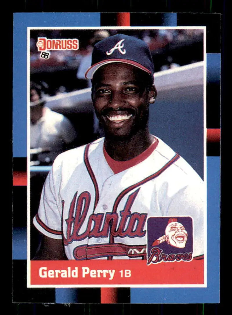 1988 Donruss #437 Gerald Perry NM-MT Atlanta Braves Baseball Card - Baseball Card Single