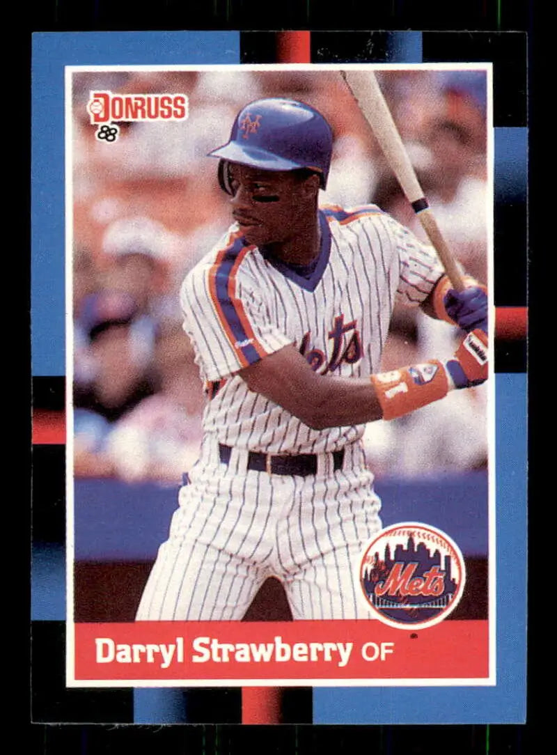1988 Donruss #439 Darryl Strawberry NM-MT New York Mets Baseball Card - Baseball Card Single