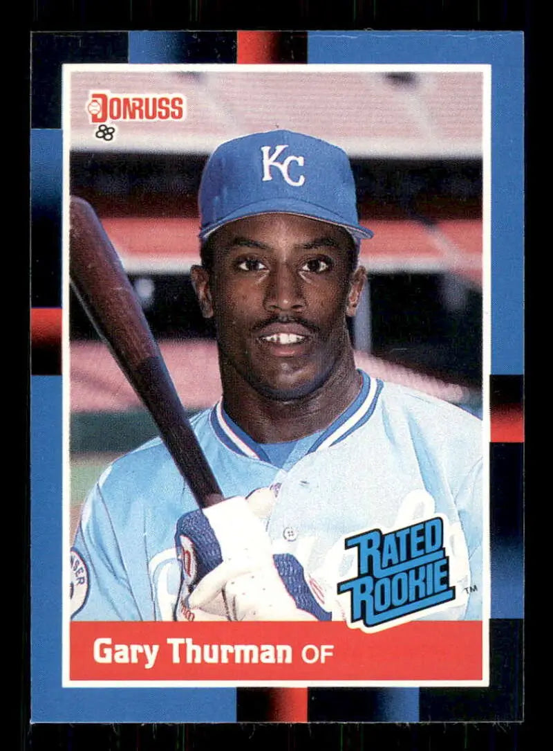 1988 Donruss #44 Gary Thurman NM-MT Kansas City Royals Baseball Card - Baseball Card Single