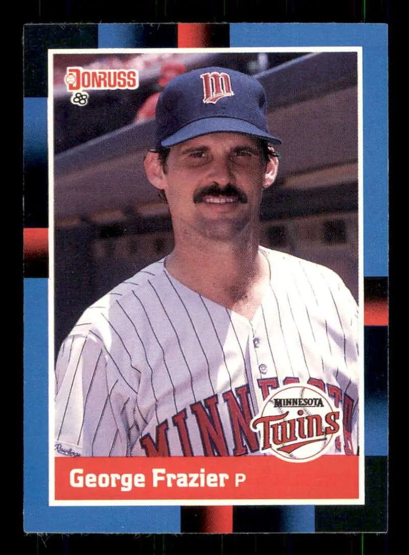 1988 Donruss #443 George Frazier NM-MT Minnesota Twins Baseball Card - Baseball Card Single