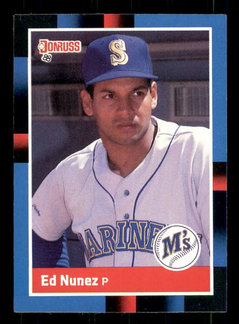 1988 Donruss #445 Edwin Nunez NM-MT Seattle Mariners Baseball Card - Baseball Card Single