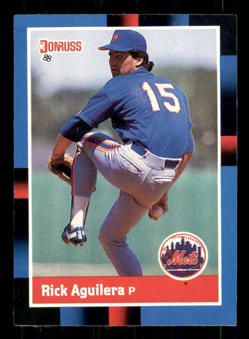 1988 Donruss #446 Rick Aguilera NM-MT New York Mets Baseball Card - Baseball Card Single