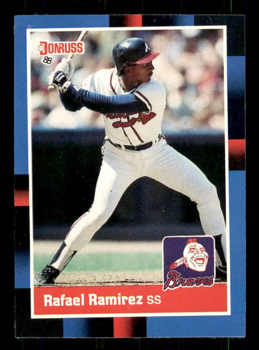 1988 Donruss #448 Rafael Ramirez NM-MT Atlanta Braves Baseball Card - Baseball Card Single