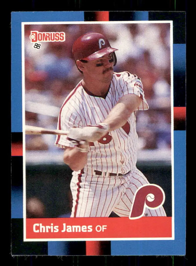 1988 Donruss #453 Chris James NM-MT Philadelphia Phillies Baseball Card - Baseball Card Single