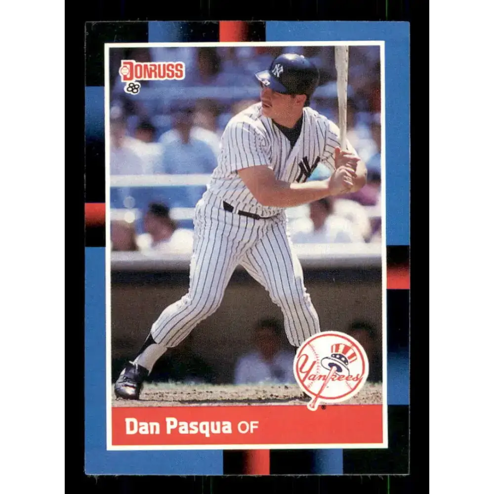 1988 Donruss #463 Dan Pasqua EX New York Yankees Baseball Card - Baseball Card Single