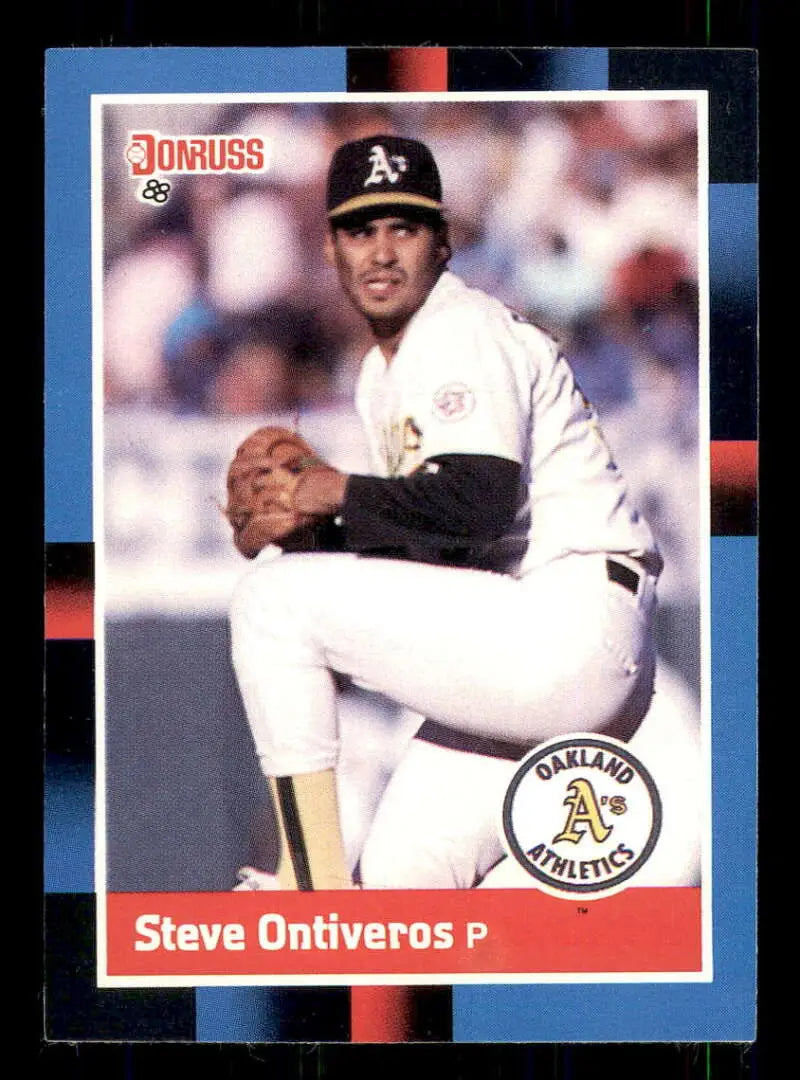 1988 Donruss #467 Steve Ontiveros NM-MT Oakland Athletics Baseball Card - Baseball Card Single