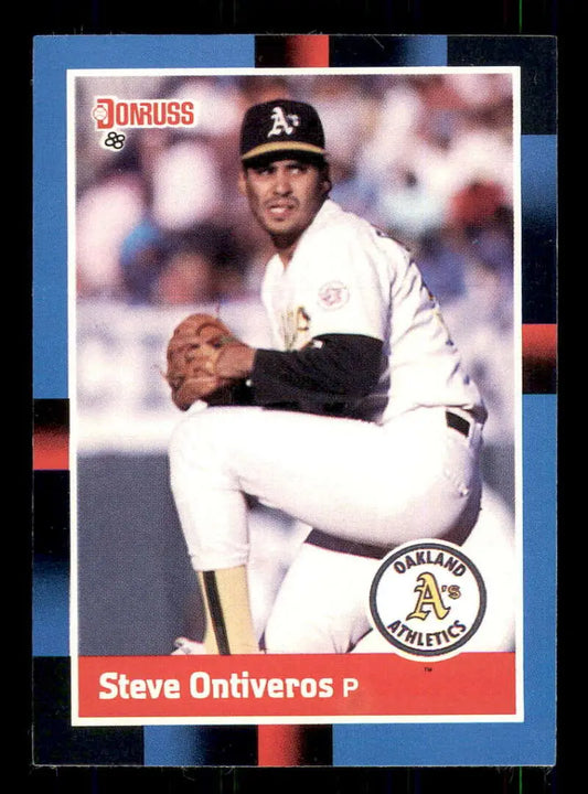 1988 Donruss #467 Steve Ontiveros NM-MT Oakland Athletics Baseball Card - Baseball Card Single