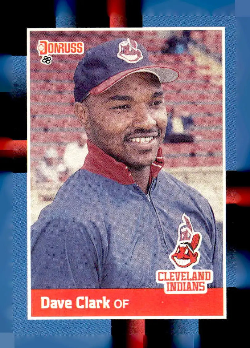 1988 Donruss baseball card of Dave Clark of the Cleveland Indians, 473c Dave Clark