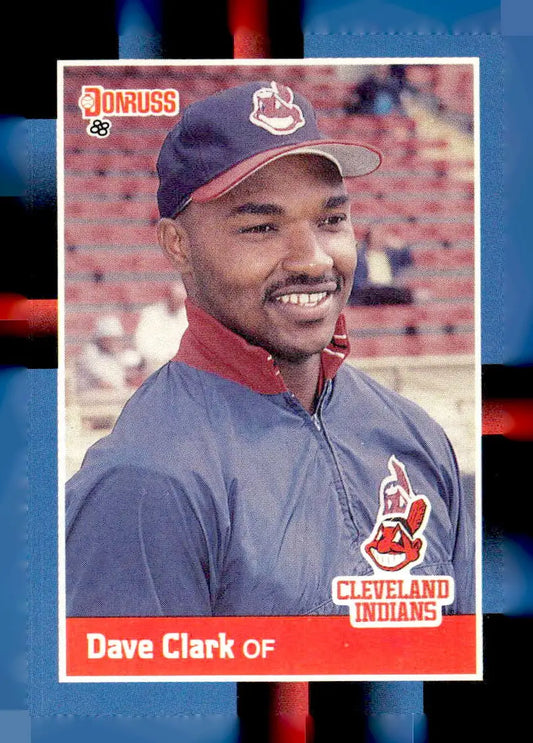 1988 Donruss baseball card of Dave Clark of the Cleveland Indians, 473c Dave Clark