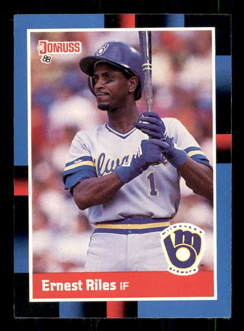 1988 Donruss #478 Ernest Riles NM-MT Milwaukee Brewers Baseball Card - Baseball Card Single