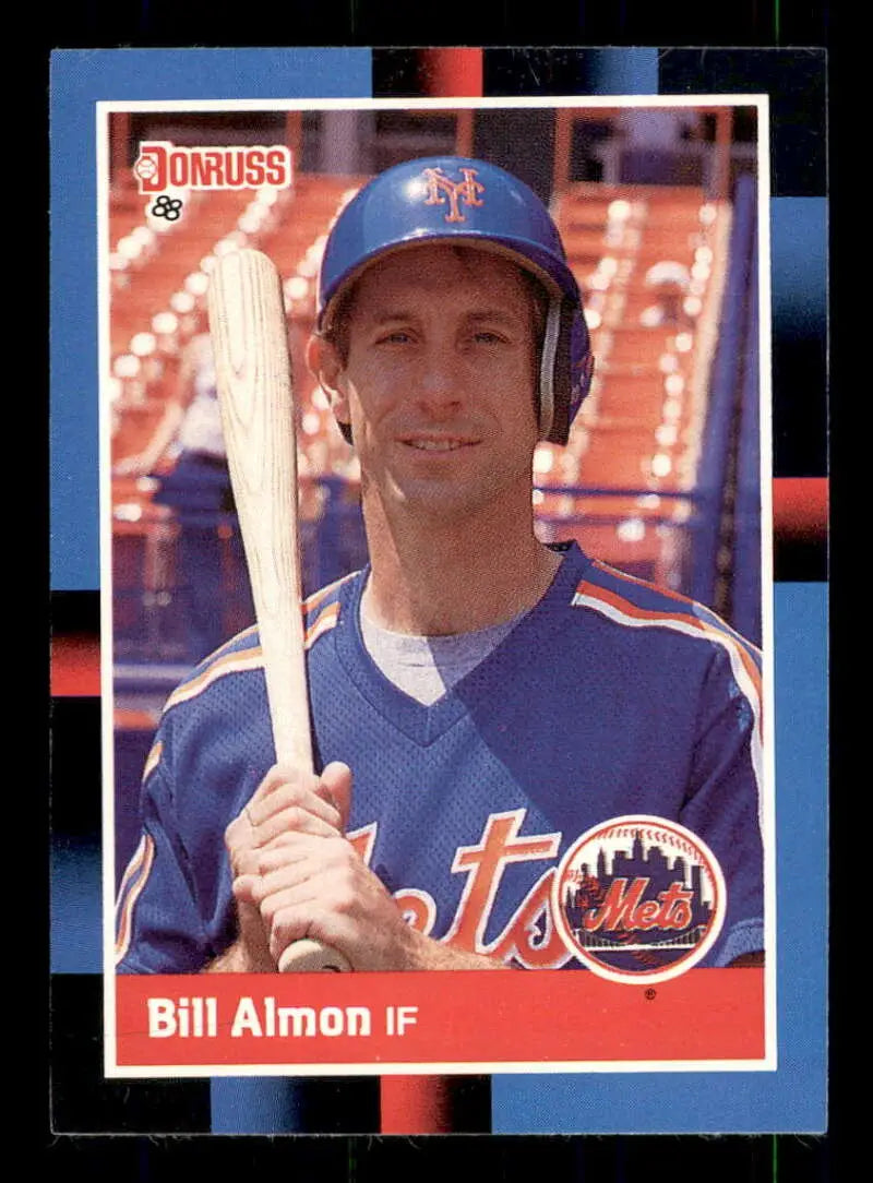 1988 Donruss #487 Bill Almon NM-MT New York Mets Baseball Card - Baseball Card Single