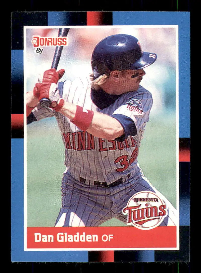 1988 Donruss #491 Dan Gladden NM-MT Minnesota Twins Baseball Card - Baseball Card Single