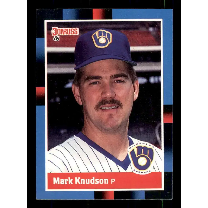 1988 Donruss #495 Mark Knudson EX RC Rookie Milwaukee Brewers Baseball Card - Baseball Card Single