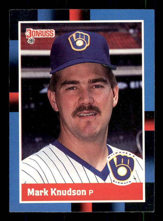 1988 Donruss #495 Mark Knudson NM-MT RC Rookie Milwaukee Brewers Baseball Card - Baseball Card Single