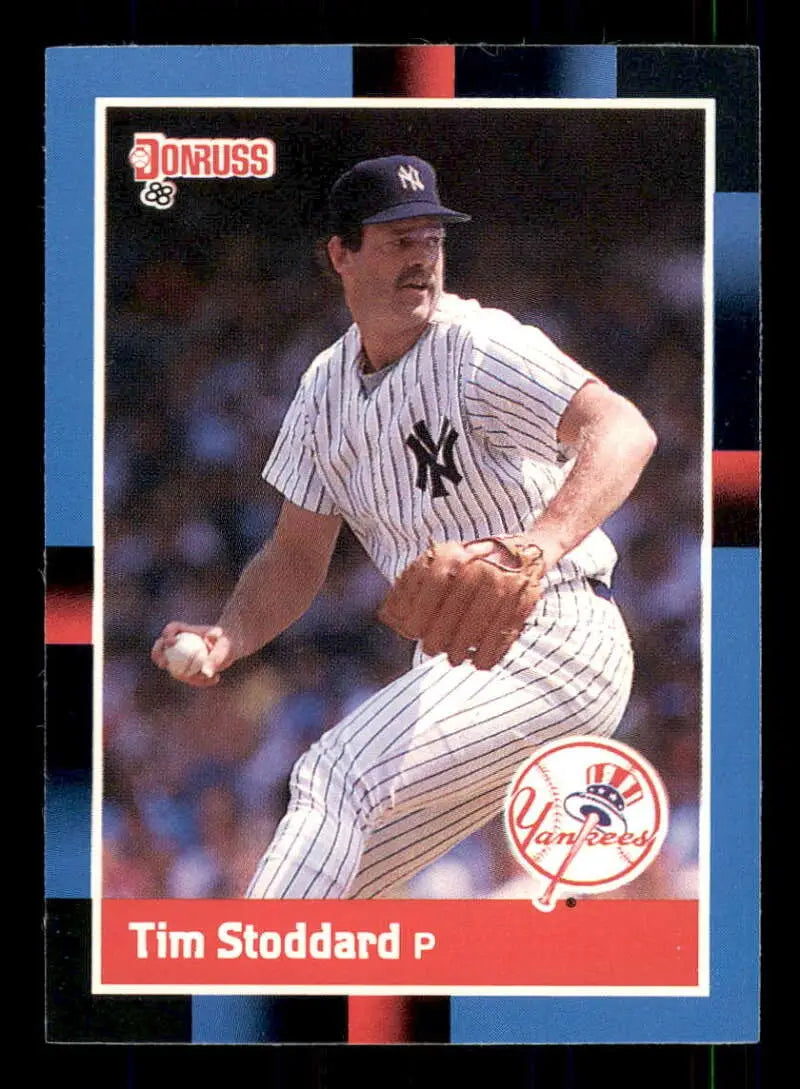 1988 Donruss #497 Tim Stoddard NM-MT New York Yankees Baseball Card - Baseball Card Single