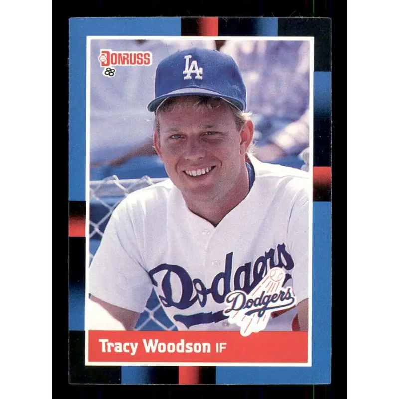1988 Donruss #499 Tracy Woodson EX RC Rookie Los Angeles Dodgers Baseball Card - Baseball Card Single