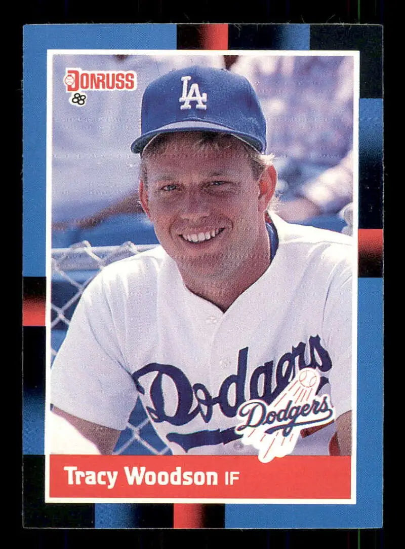1988 Donruss #499 Tracy Woodson NM-MT RC Rookie Los Angeles Dodgers Baseball Card - Baseball Card Single