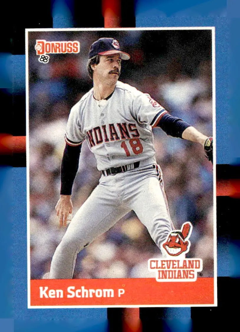 1988 Donruss Ken Schrom Cleveland Indians baseball card 501c Ken Schrom product