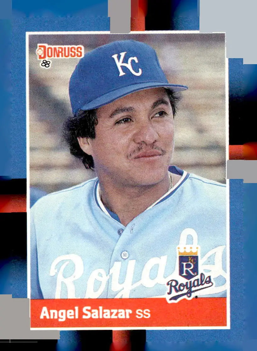 1988 Donruss baseball card of Angel Salazar, 502c Angel Salazar collectible image
