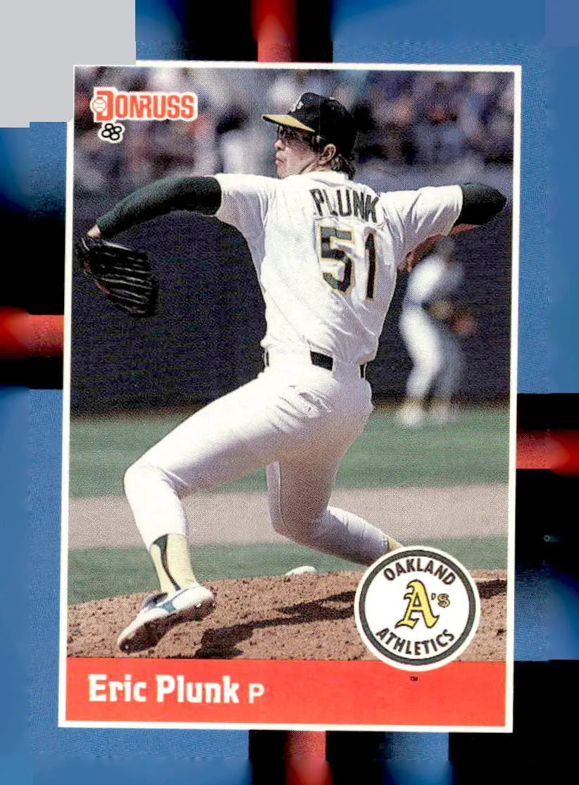 1988 Donruss Eric Plunk baseball card displayed in 1988 Donruss #503 Eric Plunk product