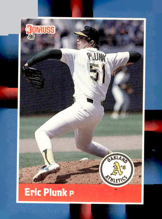 1988 Donruss Eric Plunk baseball card displayed in 1988 Donruss #503 Eric Plunk product