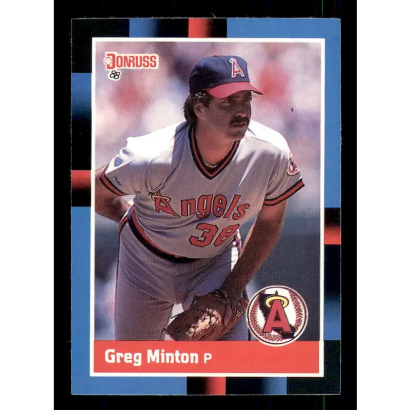 1988 Donruss #505 Greg Minton EX California Angels Baseball Card - Baseball Card Single