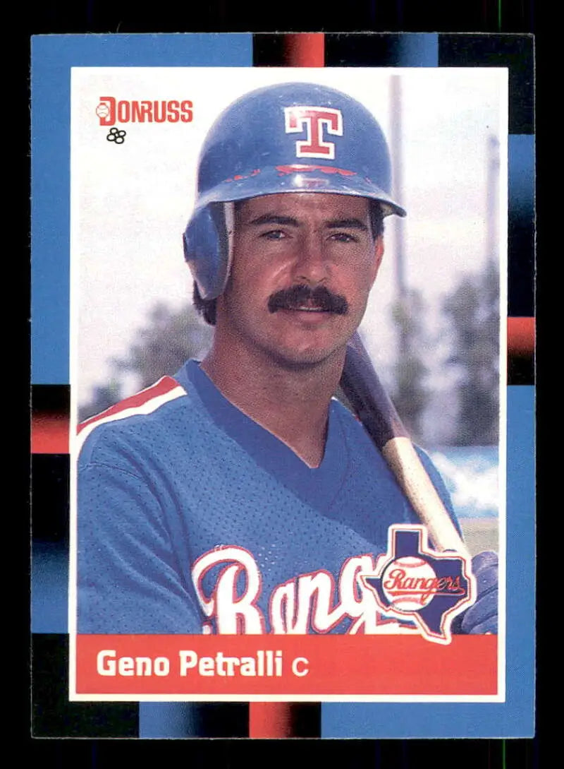 1988 Donruss #506 Geno Petralli NM-MT Texas Rangers Baseball Card - Baseball Card Single