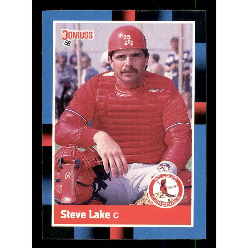1988 Donruss #510 Steve Lake EX St. Louis Cardinals Baseball Card - Baseball Card Single