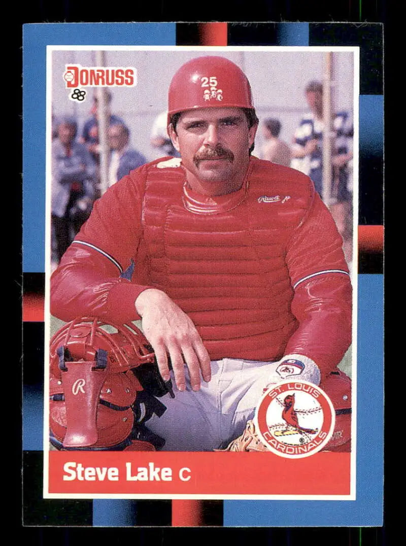 1988 Donruss #510 Steve Lake NM-MT St. Louis Cardinals Baseball Card - Baseball Card Single