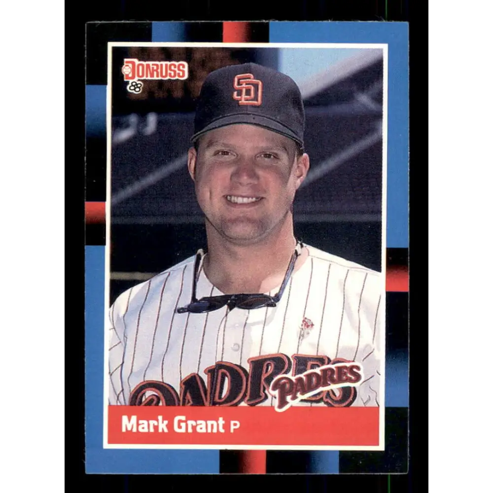 1988 Donruss #511 Mark Grant EX San Diego Padres Baseball Card Image 1