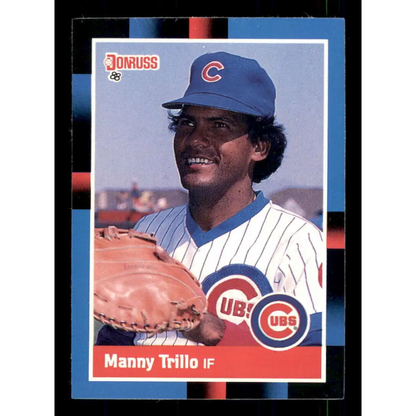1988 Donruss #516 Manny Trillo EX Chicago Cubs Baseball Card Image 1
