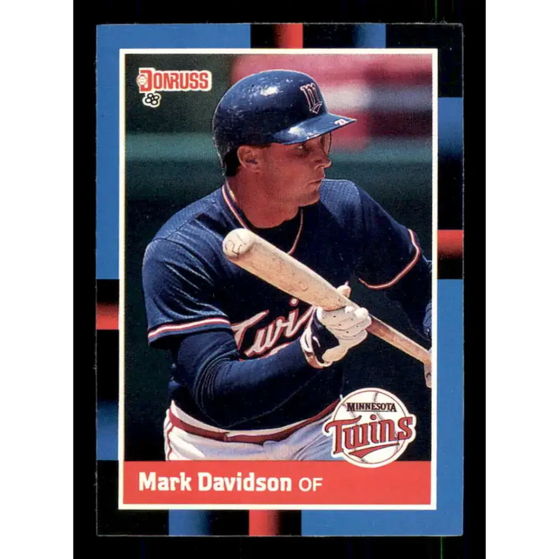 1988 Donruss #519 Mark Davidson EX RC Rookie Minnesota Twins Baseball Card - Baseball Card Single
